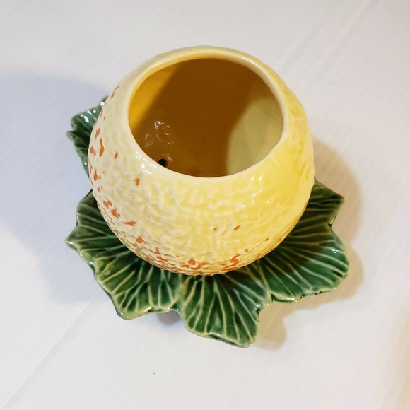 Vintage 1953 McCoy Pottery Orange Planter